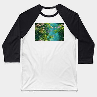 Seamless Jungle Plants Texture Patterns XIV Baseball T-Shirt